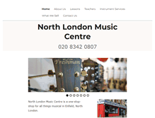 Tablet Screenshot of northlondonmusiccentre.co.uk